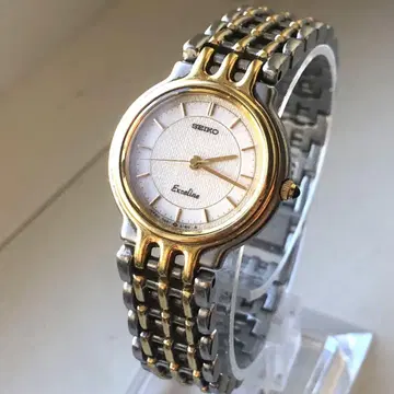 [ 최상급 ] SEIKO Excelline 작동품 손목시계 골드/실버