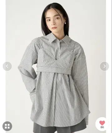 뷔스티에 콤비 셔츠