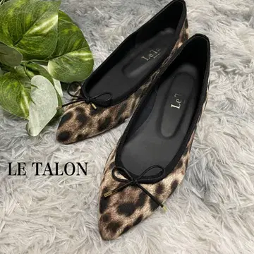 르탈론 LE TALON 레오파드 무늬 플랫 발레 슈즈 22cm