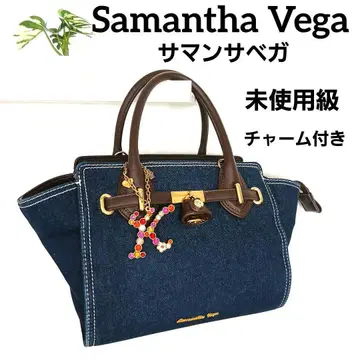 새상품급 Samantha Vega 사만사베가 데님 핸드백 참 포함