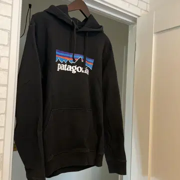 patagonia 블랙 후드 부착 후드티 M