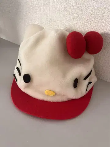 초레어 레트로 산리오 키티 봉제 인형 캡 모자 팬캡