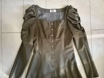 deicy 개더 슬리브 코르셋 롱 원피스