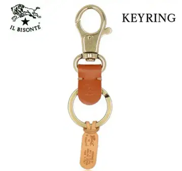 IL BISONTE 천연 가죽 키링 일비종떼 카멜