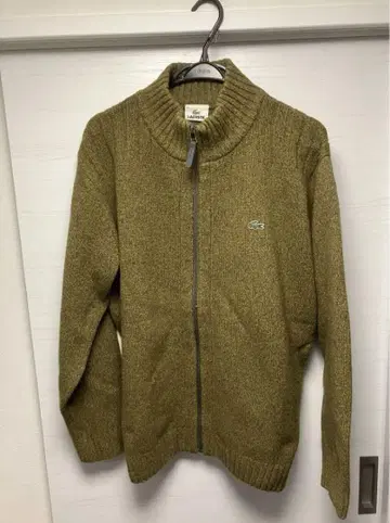 LACOSTE 울 실크 집업 니트