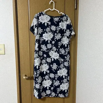 매킨토시 런던 피오니 프린트 도비 크로스 드레스 40