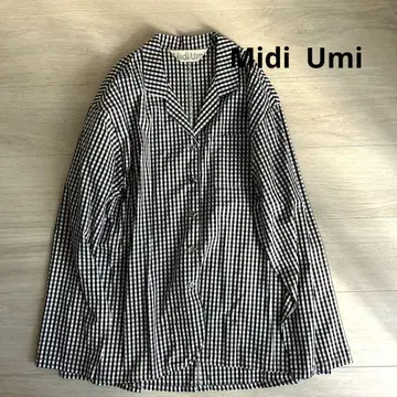 Hidi Umi 깅엄 체크 긴팔 셔츠 자켓