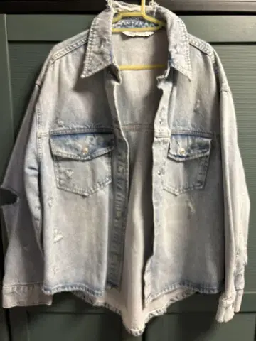 ZARA 데미지 데님 자켓 사이즈 L