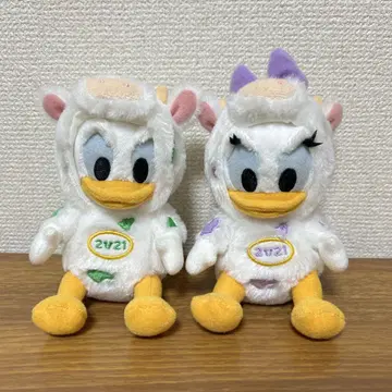 도날드 데이지 소 코스튬 봉제 인형 배치 세트 예쁨