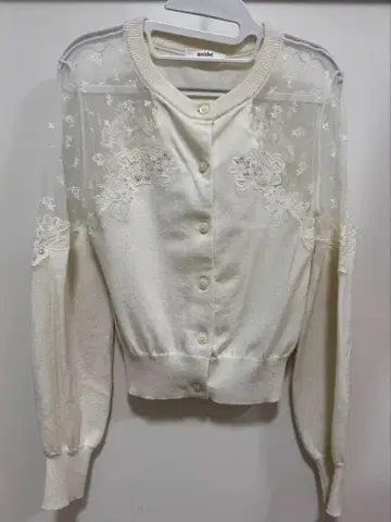 snidel 자수 가디건/아이보리