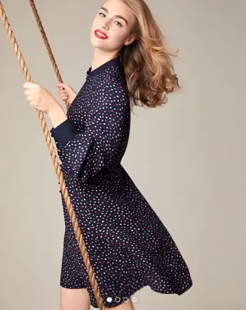 kate spade 립 패턴 네이비 원피스