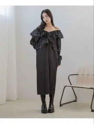 새상품 2WAY 원피스 로리즈팜 블랙 데님 정가 9000엔