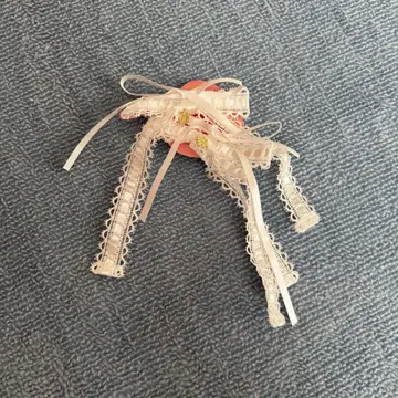 Baby Fallin' Ribbon 리본 클립 화이트