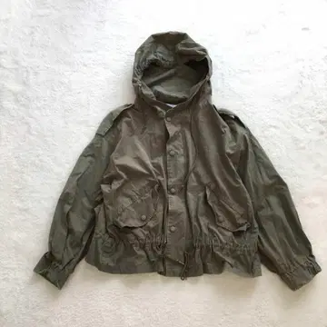 [ 제인 스미스 ] 모즈 코트 미니터리 하프 후드 카키 아우터 M