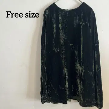 SEARLE BLAT [Free 사이즈] 다크 그린 벨벳 상의