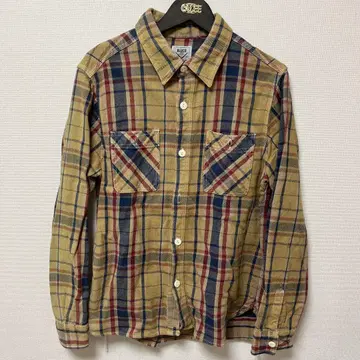 BLUCO 체크 무늬 긴팔 플란넬 셔츠 M 사이즈