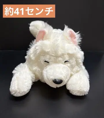 모후군 눈 감은 푹신한 사모예드군 늘어뜨린 봉제 인형