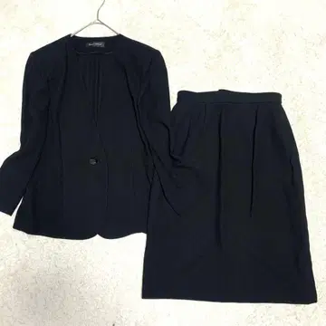 엑셀 블랙 상복 노카라 포멀 슈트 셋업