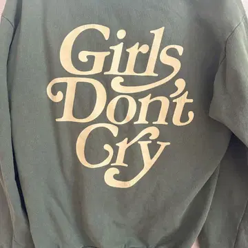 Girls Don't Cry 후드 부착 후드티 올리브 그린