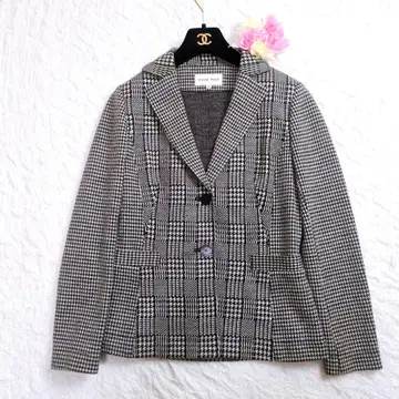 [새상품급] HANAE MORI 하운드투스 체크 테일러드 자켓 글렌체크