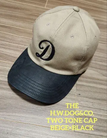 THE H.W.DOG&CO. TWOTONECAP BEIGE x BLACK