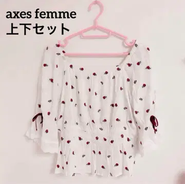axes femme 꽃무늬 자수 상하의 세트