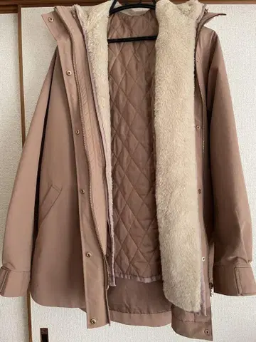 센슈카이 베이지 퍼 캐주얼 자켓