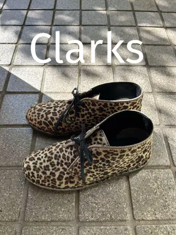Clarks ORIGINALS 레오파드 송치 데저트 부츠 23.5cm