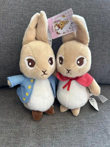 새상품급 피터 래빗 봉제 인형 2체 세트