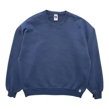 구제 의류 멕시코제 90S 러셀 무지 전면 V 빈티지 맨투맨