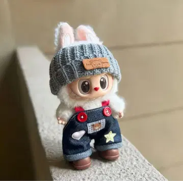 labubu 러브러브 봉제 인형 의류 오버롤 2점 세트