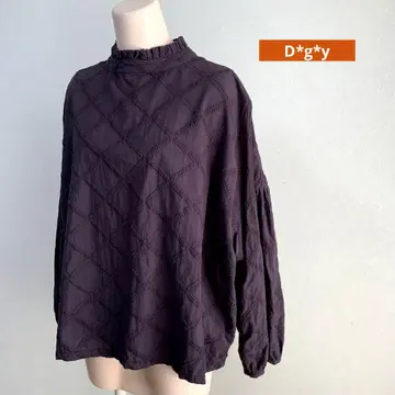 D*g*y 데코 컴퍼니 2WAY 화살 깃털 패턴 자수 블라우스 면 M
