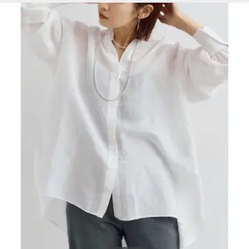 IENA 라미 셀 개더 백 셔츠