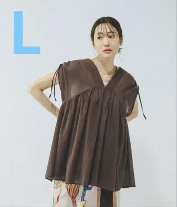 글로벌 워크 에어리 릴랙스 개더 블라우스 택 포함 새상품 L