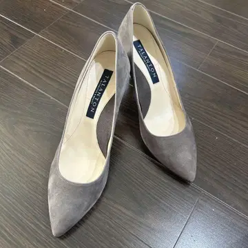 TALANTON 그레이 스웨이드 하이힐
