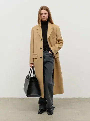 DUNST UNISEX 2-WAY 3BUTTON CASHMERE COAT