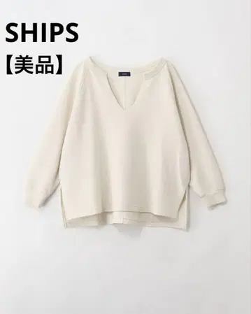 SHIPS 스키퍼 풀오버 긴팔 니트 화이트