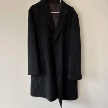 GLADAN 블랙 체스터 코트