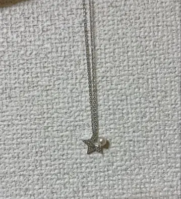 별 모양 펜던트 목걸이 펄 장식