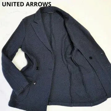 유나이티드 애로우즈 테일러드 자켓 더블 네이비 니트