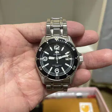 ORIENT 블랙 손목시계 UN7G-C0