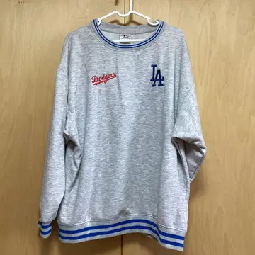 MLB 로고 자수 맨투맨 3L 그레이 dodgers
