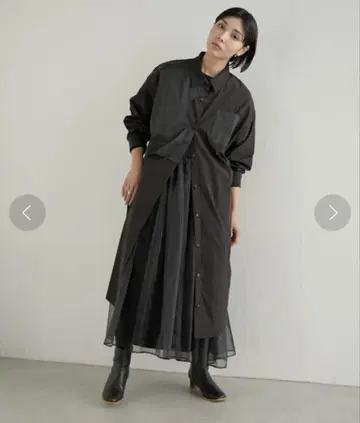 새상품급 SUM1 STYLE [스미 스타일] 절개 롱 셔츠