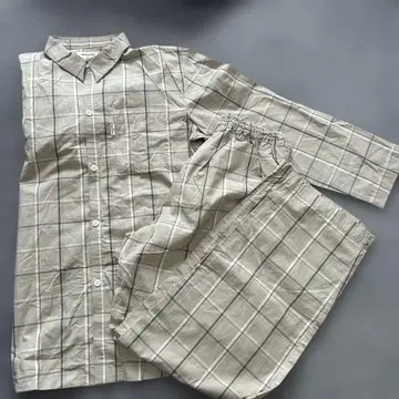 새상품! COMME CA DU MODE Home 체크 무늬 파자마 M