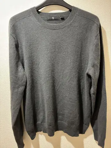 UNIQLO +J 캐시미어 블렌드 크루넥 스웨터 L 그레이