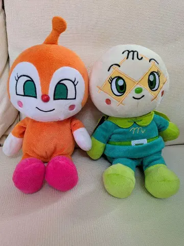 짤랑이 멜론빵나 봉제 인형 2체 세트