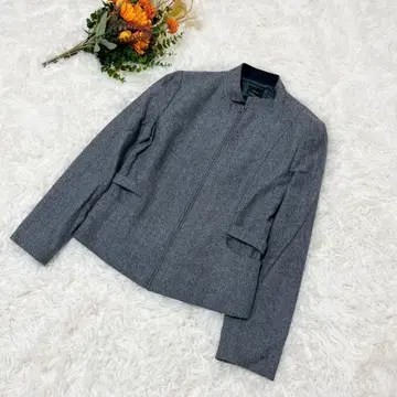 ensuite 자켓 노카라 프론트 지퍼 출퇴근 코디 내추럴