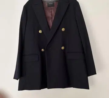 Spick&Span 네이비 울 선염 더블 자켓 골드 버튼