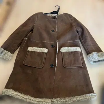 BEAMS HEART 브라운 무스탕 코트 사이즈 1