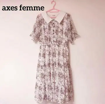axes femme 꽃무늬 반팔 롱 원피스